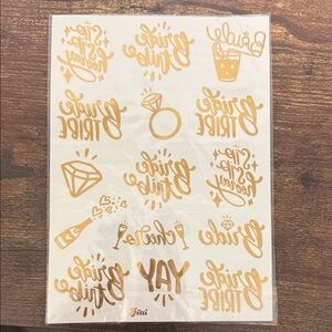 Gold Bridal Tribe Temporary Tattoos